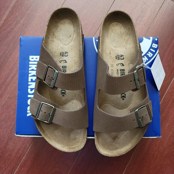 Birkenstock Arizona Suede Leather Embossed - Corduroy Dark Tea - Picture 5 of 7